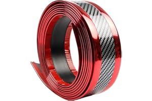 ETOPARS Car Door Sill Protector Strips Carbon Fiber Red Auto Bumper Guard Scratch Protection Sticker Trim Threshold Anti Scratch 2.5m*7cm