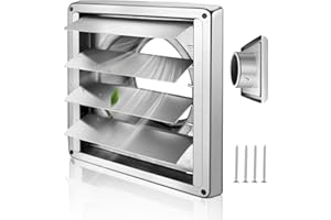 JOISIDE Kratka Ochronna 120mm Kratka Wentylacyjna Ze Stali Nierdzewnej Listwy Chroniące Przed Warunkami Atmosferycznymi kwadratowymi Siatka Przeciw Kratka Powietrza Wywiewanego Kratka Nawiewu