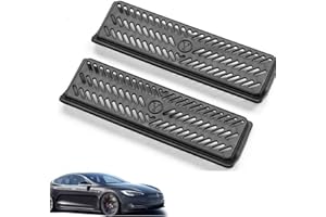 LSYDGN Tesla Model Y Rücksitz Entlüftungsabdeckun Luftstrom,2022 Tesla Model Y Schutzabdeckung Lüftungsgitter,Tesla Model Y Zubehör Air Vent Abdeckung,Einlassabdeckung Klimaanlage,Schwarz,2 Stück