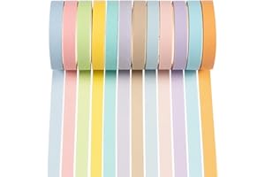 YUBX Regenbogenfarben Washi Tape Set Masking Tape Klebeband Bunt Dekoband für DIY Handwerk, Bullet Journals, Planer, Scrapbooking, Verpackung 8 mm breit (Rainbow Small)