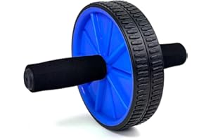 OcioDual Rueda Abdominal, Rodillo para Abdominales con Mango, Roller Gimnasio en Casa, Rodillo Abdominal, AB Wheel
