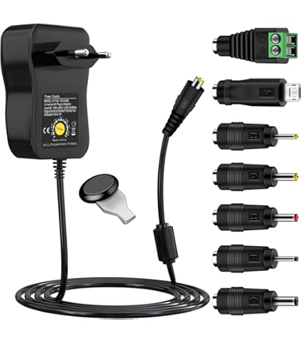Netzteil Für Cefrank Kabinett Lichtleiste - 12V DC Netzteil Mit 4-Port Hub & Schalter