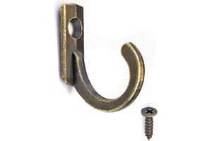 FUXXER® Lot de 10 crochets en fer, crochets en métal, design bronze antique, 23 mm