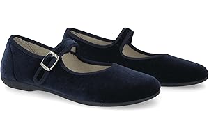 PAYMA - Mary Jane in Velluto da Donna. Ballerine Basse, Casual, Maryjane, Sandali Comodi. Prodotto in Spagna. Chiusura con Fibbia. Colore Nero e Bordeaux