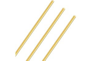 Messingstab 5mm x 350mm, LAVMHAB Messing Massiver Runde Stab für DIY Bastel (3 Stück)