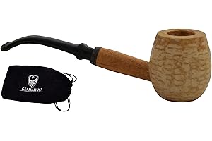 GERMANUS Original Corncob Pipe - Apple Bent - Tobacco Pipe incl. Pipe Bag, Sailor