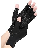 AovYoo Gloves Osteoarthritis Compression Arthritis Women Men Fingerless Gloves for RSI Carpal Tunnel, Hand Pain, Rheumatoid,