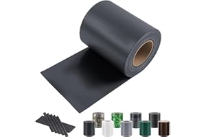 Sunnylaxx Strisce Frangivisto in PVC, 20m x 19cm, Antracite 450g/m² con 15 Clip Frangivento da Recinzione,Protezione Privacy per Giardino