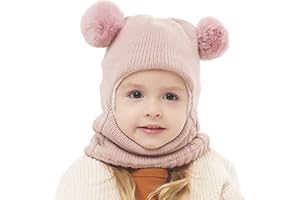 Vivi Idee® Kinder Schlupfmütze Schalmützen Sturmhaube Balaclava für Mädchen ab 3 Jahre Fleece Wollmütze Strickmütze Wintermütze Mädchen