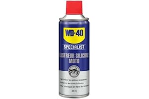 WD-40 Specialist Moto • Lustreur Silicone • Aérosol • Superbe brillance • Empêche le caoutchouc de craqueler et vieillir • Parfum fruité, souvent assimilé à l'odeur "bubble gum" • 400 ML