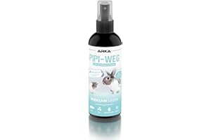 ARKA Small animal cage cleaner – PIPI-Weg Spray 100 ml – enzym remover for urine, faeces & pet odours – for rabbit hutches, guinea pig cages & bedding – natural, safe & deep cleaning