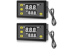 APKLVSR W3230 Controlador de Temperatura LCD Termostato Digital AC 110V-220V, DC 12V 20A Interruptor del Controlador de Temperatura con sonda de sensores 10K-2PCS