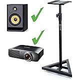 Nordell' Premium Floor Speaker Stand (Single) for Studio Monitors and Hi-Fi Loudspeakers - Create Truer Mixes with Optimum Lo