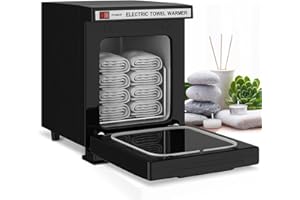 ZILOOK Hot Towel Warmer Cabinet, 176°F Professional Small Towel Warmer, 5 Liter Capacity, 360° Heating, Suitable For Spa, Salon, Gym, Hotel,Black