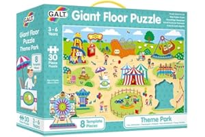 Galt Toys, Giant Floor Puzzle - Theme Park, Floor Puzzles for Kids, Ages 3 Years Plus