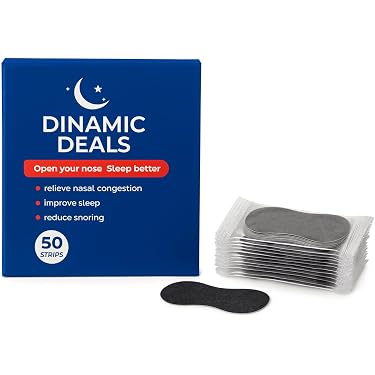 Tiras Nasales Antirronquidos DINAMIC_DEALS - Pack De 50, Hipoalergénicas, Mejoran La Respiración Nocturna Y Para Deporte