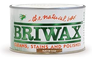 Briwax Original Tudor Oak 400g - Multi-Shade Wood Wax Polish | Ideal for Furniture Restoration & DIY Wood Projects