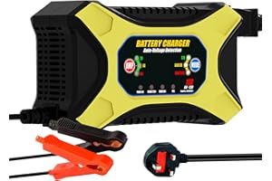 KATBO Car Battery Charger 10A 6A 2A Full Automatic 12V battery Maintainer for Vehicles Motorcycle Lawn Mower Marine Snowmobile Powersports Cars ATVs RVs Boat (10A)