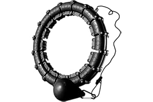 Tigayhc Smart Hula Ring Hoops, Weighted Hula Hoop for Adults,24 Detachable Fitness Circle with 360 Degree Auto-Spinning Ball Gymnastics, Massage for Weight Loss