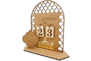 GENERIC Yiokii Ramadan Advent Calendar Wooden Countdown Calendars Decorations for Home, 30 Days Til Eid, Ramadan Gift for Kids, Ramadan and Eid Decor