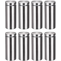 Uxcell Abstandshalter 12x33 Mm – 8 Stück – Edelstahl Mit Gummidichtung – Für Acrylglas, Schilder & Montage