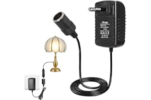 KIPIDA Netzteil Adapter Stromwandler, KFZ Netzadapter, Spannungswandler 100V - 240V auf 12V/3A (36W) Haushalt Stromrichter für Kühlbox, Navi, PKW Kühlschrank, Auto-Handstaubsauger, DVR, Auto-Ladegerät