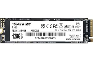 PATRIOT MEMORY Patriot P320 128GB SSD Interne - NVMe PCIe Gen 3x4 - M.2 2280 - Disque SSD - P320P128GM28