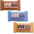 Vive Dark Chocolate Coated Mixed Box Protein Bites - Gluten Free and Vegan - High Fibre Mini Protein Bars - Pack of 6