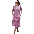 FABNEX Cotton Blend Kurta Set for Women|Women Embroidered Kurta Set|Women Kurta Pant Set (K-34-38)