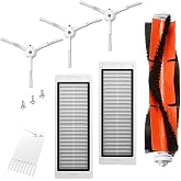 APZOVO Aksesuar Yedek Par&ccedil;a Kiti Xiaomi Roborock S50 S51 S55 S5 Max S6 S60 S65 Elektrikli S&uuml;p&uuml;rge, Ana Fır&ccedil;a Yan Fır&ccedil;a HEPA F