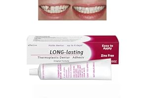 CHUNXIN Therm/oplastic Den/ture Adh/esive,Den/ture Fixation Adh/esive,Den/ture Repair Kit,Tooth Filler Material,Zinc Free Den/ture Adh/esive Fixative Cream,Comfortable & Secure Den/ture for Up to 7 Days