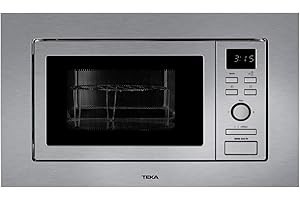 TEKA Microondas Integrable con Grill, Capacidad 20 L, 5 Niveles de Potencia, 800 W, Interior de Acero Inoxidable, Negro, Modelo MWE 202 FI