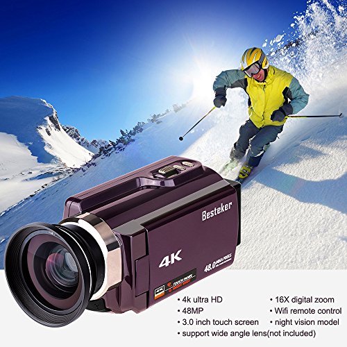 Camera-Camcorder-Besteker-4K-Ultra-HD-Wi-Fi-Camcorder-48MP-Video-Camcorder-16x-Digital-Zoom-Camcorder-with-Infrared-Night-VisonRemote-Control30IN-Rotation-Touch-Screenpurple