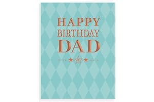 Piccadilly Greetings Avant Garde H90038 Studios Birthday Card Dad ,blue|white|green|brown- 8 x 6 inches