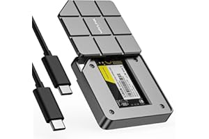 WAVLINK USB to M.2 NVME SATA SSD Enclosure, 10Gbps USB C 3.2 Gen2 to NVMe PCIe SATA NGFF Solid State Drive Aluminum External Case for 2230 2242 SSD, Tool-Free Installation, up to 8TB