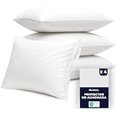 Dreamzie - Waterproof Pillow Protector 40 x 60 cm - Washable 90 &deg; C - Pack | Pillowcases with Zippers &middot; Oeko-Tex &middot; Soft and C