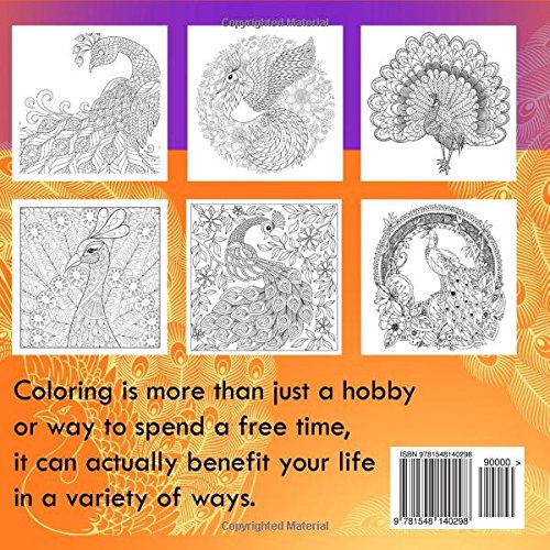Peacock Designs Coloring Book for Adults: Peacock Coloring Book for stress Relief: Creative Coloring Inspirations Bring Balance: Volume 1
