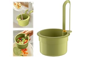 BAFANGLAIUK Sieb für Spülbecken, 2025 Neu Snap-Button Spülbecken Sieb Wasserhahn Hängend, Ohne Hände zu Verschmieren, Abnehmbar- aufbewahrungskorb, für Waschen/Organizer in Küche (Grün)