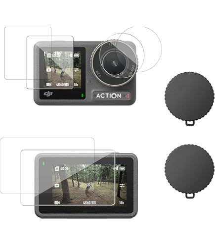 Pellicola Protettiva Vetro Temperato Per DJI OSMO Action 4 - 6 Pezzi | Anti-Graffio, Anti-Impronte - Foto 9