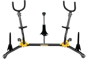 H HERCULES Hercules DS538B Stand for 2x Alto/Tenor, 1x Soprano Saxophone and 2x Clarinets/Flutes