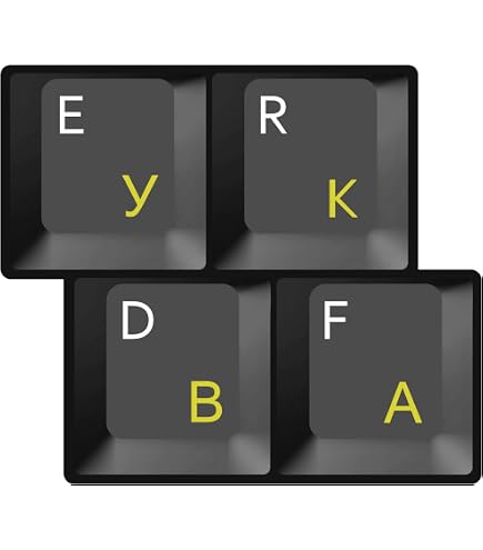 Qwerty Keys Transparante Toetsenbordstickers – Oekraïens En Russisch – Met Blauwe Letters – Universeel Voor Elk Toetsenbord