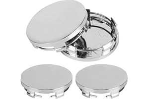 BBTCXJS 4 Stück Nabendeckel 60mm, Radnabendeckel, Universal Radnabenkappen, Felgenkappen - Radkappen, ABS Silber Nabenkappen Kompatibel mit VW Audi Radnabenabdeckung, Auto Zubehör(OD 60mm ID 56mm)