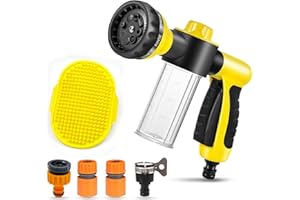 ZOETOOL Schaumsprüher Schaumsprüher Düse Gartenschlauchdüse Schaumsprüher Auto Gartenschlauch Duschkopf Spritze Schaumpistole Autowäsche Gardena Dusche Haustier