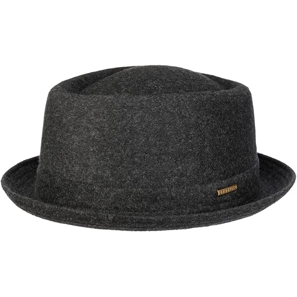 STETSON LEDER PORK PIE HUT HÜTE PLAYER PENNSYLVANIA 1 SCHWARZ ANTIK NEU TREND eB
