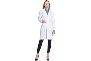 Icertag Blouse de Laboratoire, Blouse de médecin, Blouse de médecin pour Femme, Blouse Blanche pour Femme, Adaptée aux étudiants, Laboratoire Scientifique, Infirmière, Cosplay, Blouse Cotton