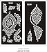 STENCILS TEMPLATE TATTOO Mehndi Stencill Indian Henna Designs Set of 2 Sheet - single use S229 S230 - suitable for Henna Tattoo Glitter Tattoo and Airbrush Tattoo