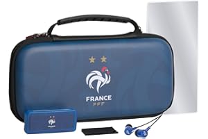 Konix FFF Pack d'accessoires Gaming Starter Kit Nintendo Switch, Switch Lite et Switch OLED - Housse - Boîtier Jeux - Verre trempé - Écouteurs