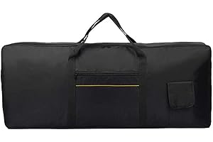 DASNTERED 61 Keys Keyboard Case for 61 Keys Keyboard and Electric Piano, Electric Keyboard Bag Piano Gig Bag | Waterproof 420D Oxford Cloth Electric Piano Padded Case(Black)