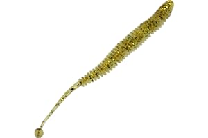 FISHING TACKLE MAX FTM Omura Baits Snake 8,4cm 1,4g - 10 Forellenköder, Geschmack:Bubble Gum, Farbe:weiß-goldfarben mit Glitter