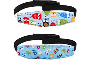 LECXIN 2PCS Baby Car Seat Head Support,Toddler Safety Car Seat Sleep Nap Aid Positioner Strap Belt Neck Protection Belt for Children and Kids(Pink, Blue) (blue)